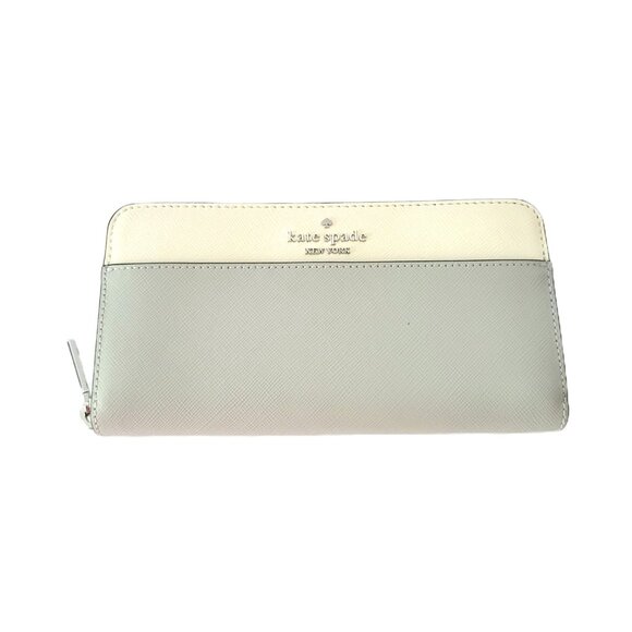Kate Spade KI365 Madison Large Continental Wallet Colorblock Platinum Clutch - Picture 1 of 6